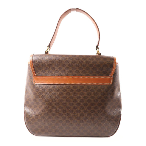 CELINE GHW 2 Way Shoulder Bag Handbag M95 Coated Canvas Brown