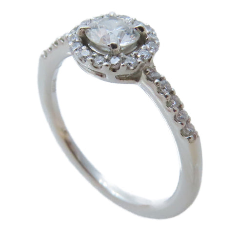 JEWELRY Diamond Ring 0.307/0.17ct 3.0g PT900 Platinum US#4.5 Silver