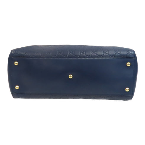 GUCCI GG GHW Tote Bag Handbag Calfskin Leather 453771 Blue