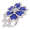 Van Cleef & Arpels Hellebore Ring RP7EO51 18K White Gold Blue