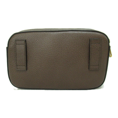 GUCCI GG Belt Waist Bag 602695 Leather Brown Dark Brown