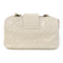 CHANEL Quilted CC 2.55 Chain Shoulder Bag Calfskin Leather White