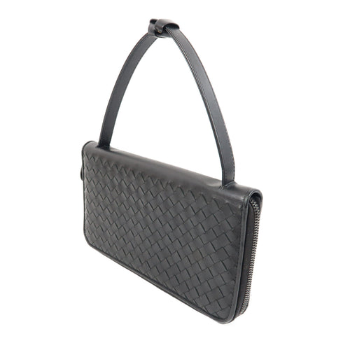 BOTTEGA VENETA BV SHW Long Wallet Calfskin Leather Black