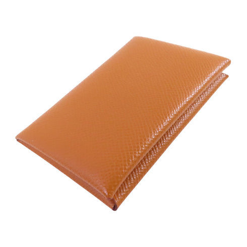 HERMES PHW Calvi Card Case Card Holder Epsom Leather