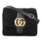GUCCI GG GHW Shoulder Bag 550126 Suede Leather Black