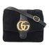 GUCCI GG GHW Shoulder Bag 550126 Suede Leather Black