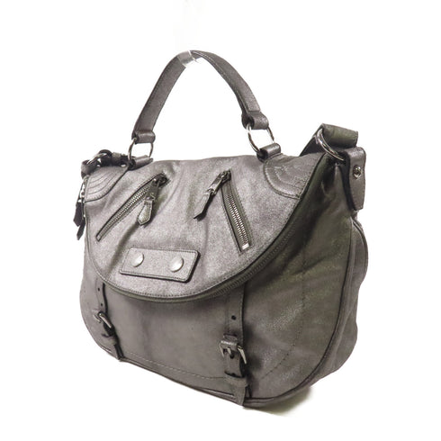 McQueen Shoulder Bag Metallic Gray