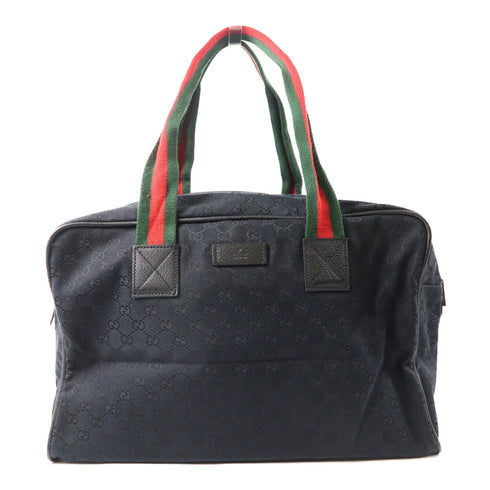 GUCCI GG SHW Hand Bag Shoulder Bag 153240 Canvas Black