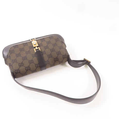 Gucci GG Tote Bag PVC Coated Canvas/Calfskin Leather Brown/Black