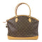 LOUIS VUITTON LV GHW Lockit Horizontal Hand Bag M40104 Monogram Brown