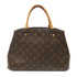 LOUIS VUITTON LV GHW Montaigne MM 2 Way Bag Handbag M41056 Monogram Brown v1