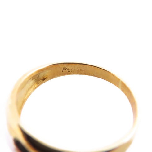 JEWELRY Gold Ring US#4.75 Ring 18K Yellow Gold PT900 Platinum