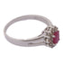 JEWELRY Ruby Diamond Ring 18K White Gold US#6.75