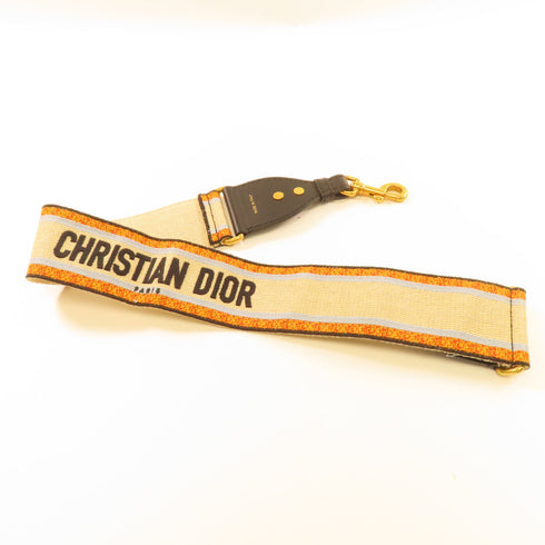 Christian Dior CD GHW Shoulder Strap Canvas Beigie