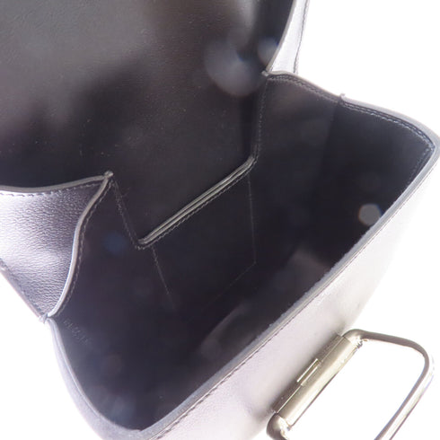 HERMES PHW Mini Della Cavalleria Bag Shoulder Bag Evercolor Leather Black