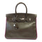 HERMES PHW Birkin 35 Handbag Swift Leather Ebene Brown
