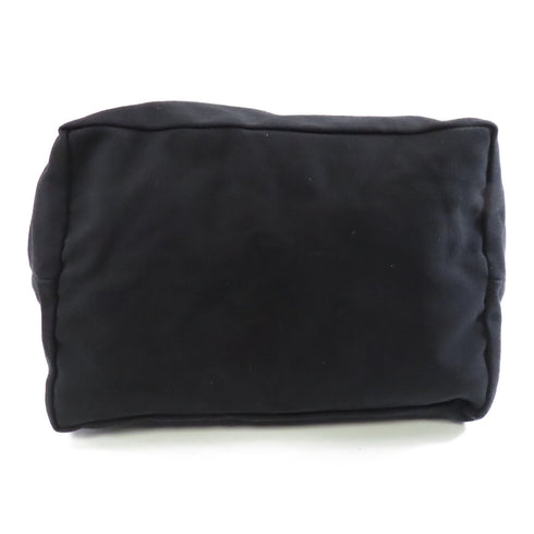 KARL LAGERFELD SHW Tote Shoulder Bag Canvas Black Red