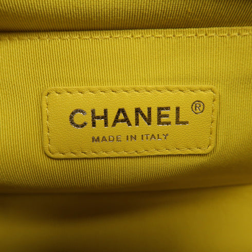 CHANEL Quilted CC SHW Boy 25 Chain Shoulder Bag A67086 Leather Multicolor