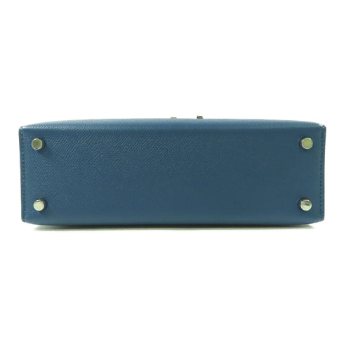 HERMES PHW Verrou 23 Shoulder Bag Veau Epsom Leather R2 Bleu Agate