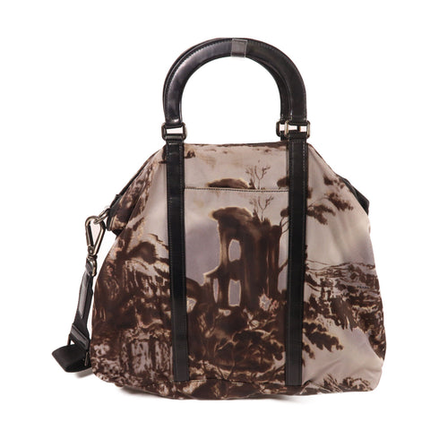 PRADA SHW 2 Way Shoulder Hand Bag Nylon Brown