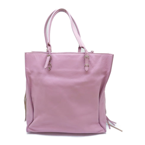 BALENCIAGA SHW Papier Tote Hand Bag 357330 Calfskin Leather Purple