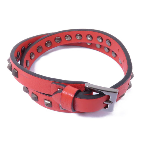 Valentino Bracelet Accessories Calfskin Leather Red