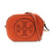 Tory Burch GHW Shoulder Bag Calfskin Leather Orange