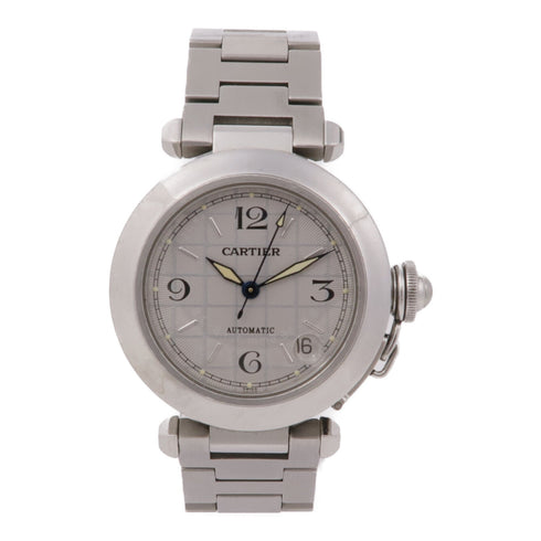CARTIER Pasha C 2324 Automatic Watch Stainless Steel Silver