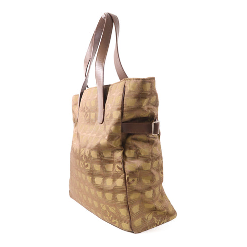 CHANEL CC SHW New Travel Line Shoulder Tote Bag Nylon