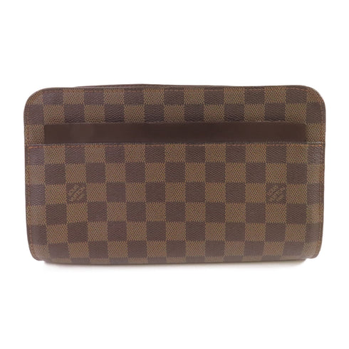 LOUIS VUITTON LV GHW Saint Louis Clutch Bag Pouch N51993 Damier Ebene Brown
