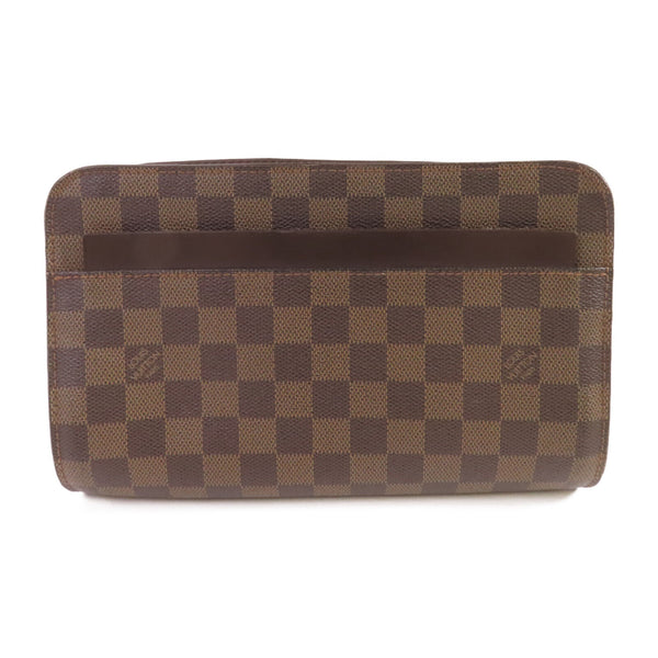 LOUIS VUITTON LV GHW Saint Louis Clutch Bag Pouch N51993 Damier Ebene Brown