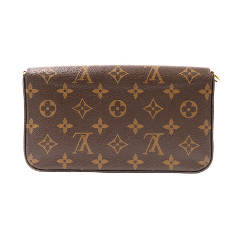LOUIS VUITTON LV GHW Felicie Pochette Chain Shoulder Bag M61276 Monogram Brown v2
