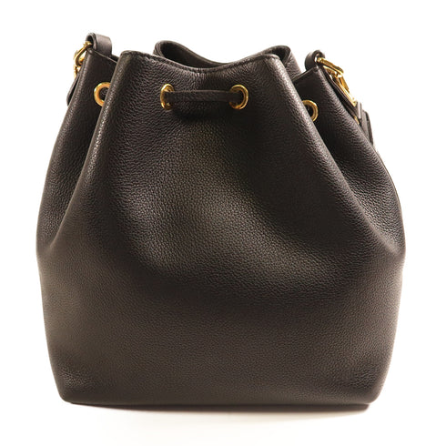 LOUIS VUITTON LV GHW Calfskin Leather Lockme Shoulder Bag M57688 Black