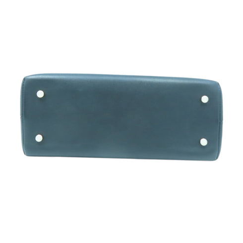 CHANEL Herringbone CC SHW Chain Shoulder Bag Patent Leather Black