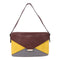 CELINE SHW Shoulder Bag Calfskin Leather Maroon/Yellow/Grey