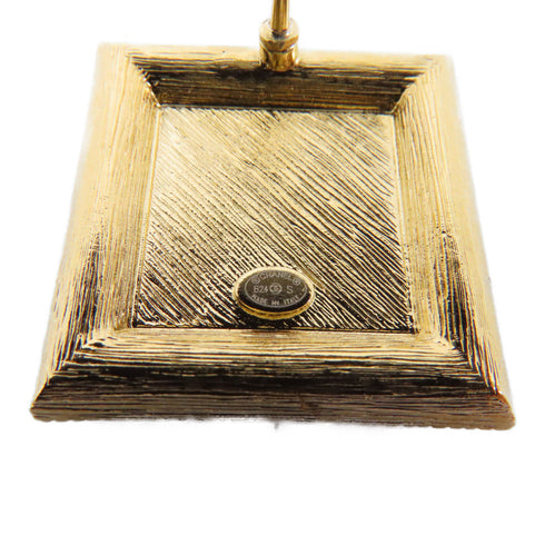 CHANELCC Matelasse Earrings 2024SS Metal Gold Pink