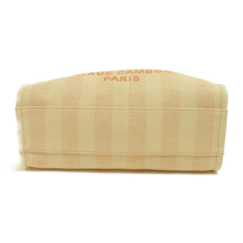 CHANEL CC GHW Deauville Tote Hand Bag Canvas Pink