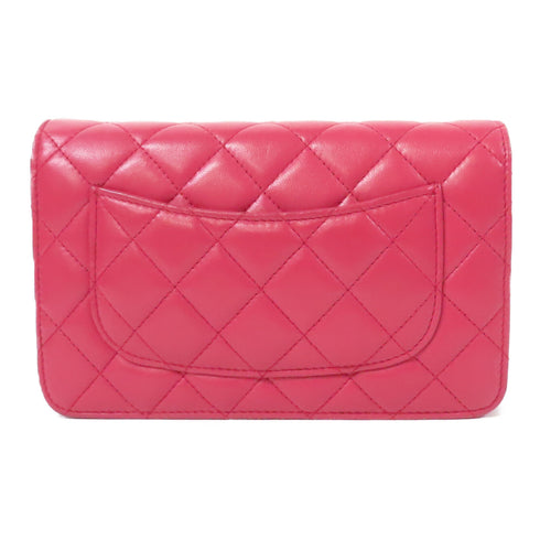 CHANEL Quilted CC GHW WOC Chain Shoulder Bag AP1450 Lambskin Leather Pink