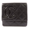 CHANEL CC Cambon Compact Wallet Calfskin Leather Black