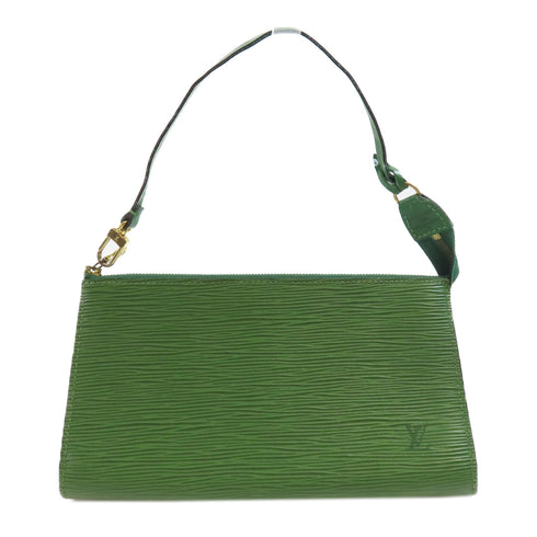 LOUIS VUITTON LV GHW Pochette Accessories Handbag M52944 Epi Leather Green