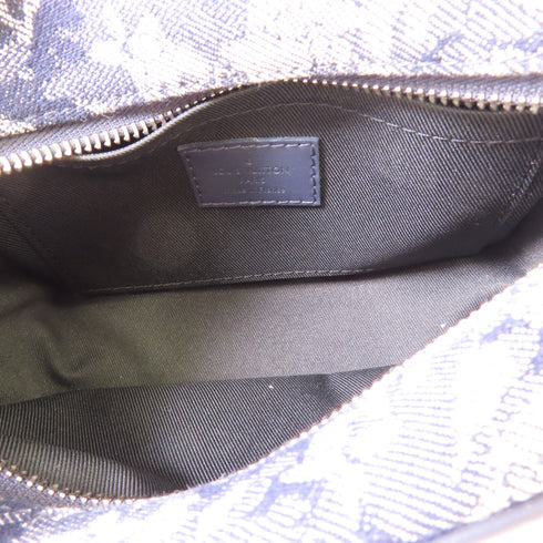 LOUIS VUITTON LV SHW Mini Soft Trunk Shoulder Bag M80033 Monogram Tapestry Blue