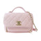 CHANEL Quilted CC GHW 2 Way Chain Shoulder Bag Leather Pink