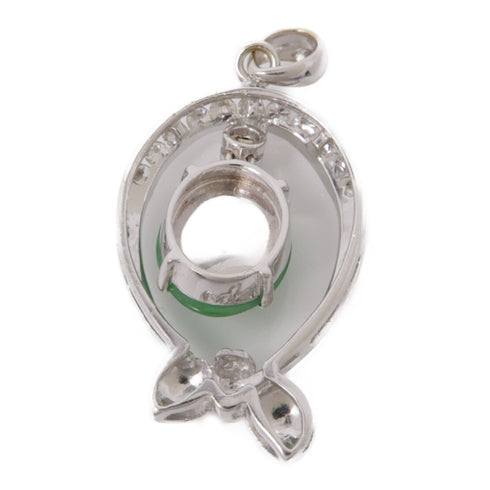 JEWELRY 4.1g Jade Pendant Top 18K White Gold