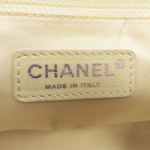 CHANEL Quilted CC Chain Shoulder Bag Calfskin Leather Brown