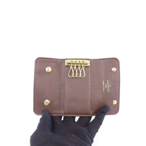 LOUIS VUITTON LV GHW Key Case M95231 Monogram Mini Lin Canvas Brown