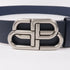 BALENCIAGA SHW Belt 570370.4611 Calfskin Leather Navy