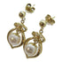 FINE JEWELRY Earrings 14K Yellow Gold/PVC Gold/White