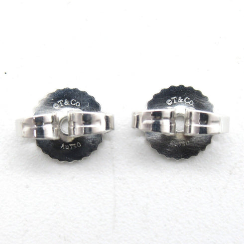 TIFFANY&CO Olive Leaf Hoop Diamond Ring Earrings 18K White Gold 7.8g