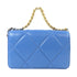 CHANEL Quilted CC GHW 19 WOC Wallet On Chain Shoulder AP0957 Lambskin Blue