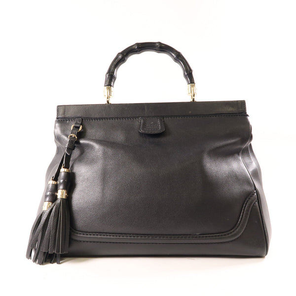 GUCCI GG SHW Tote Bag 296860 Calfskin Leather Black